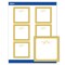 Avery Printable Square Labels, 3" x 3", Matte White, Pre-printed Metallic Gold Hanging Ornaments Design, Sure Feed Technology, Laser & Inkjet Compatible, 120 Total